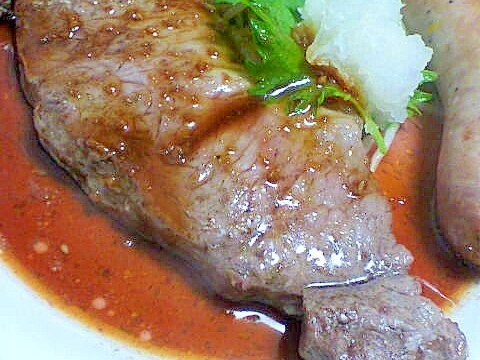 ふわふわお肉のステーキ